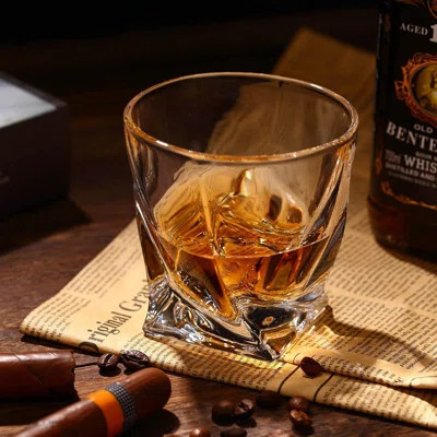 Whiskey Rocks Glass, Set Of 4 (2 Crystal Bourbon Glasses, 2 Round Big Ice Ball Molds) In Gift Box - 11 Oz Old Fashioned Glasses | Wayfair North America