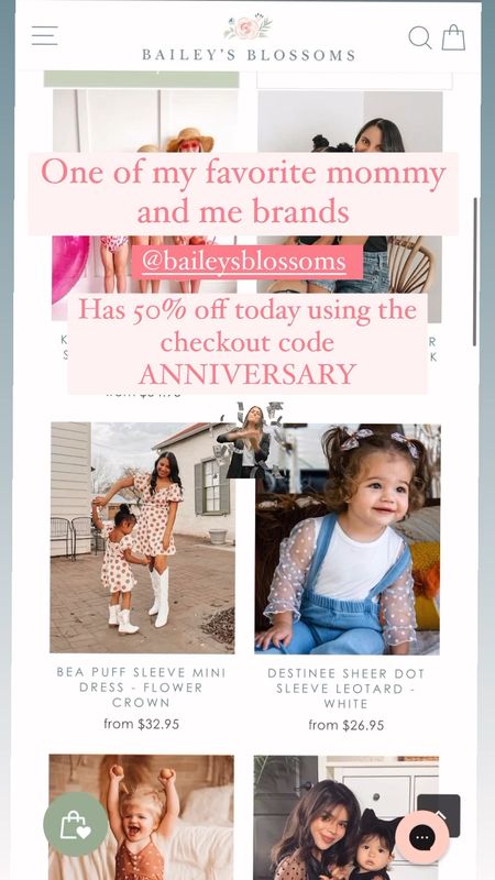 Code ANNIVERSARY gets you 50% off at Bailey’s Blossoms! One of my favorite mommy and me brand 💞 

Linked some of my favs from my cart 

#LTKFind #LTKkids #LTKsalealert