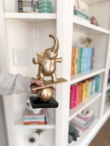 Whimsical, home, decor, finds from Amazon
Golden elephant, figurine, decorative statue, decor for the living room and bookshelves￼