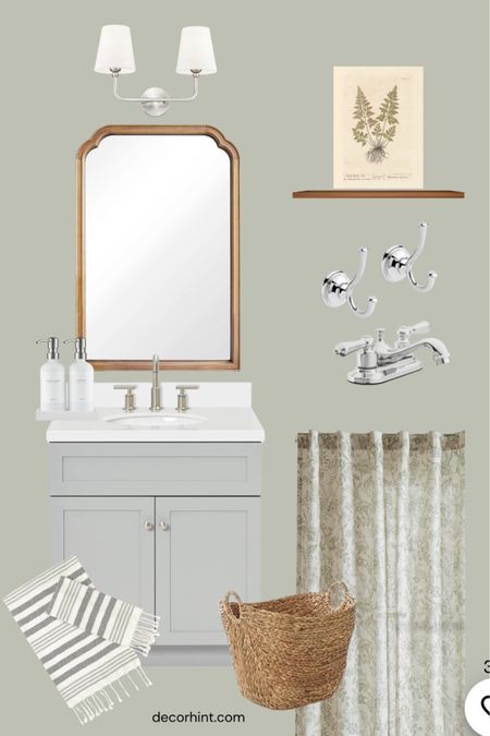 Bathroom design ideas, Amazon finds, sage green color palette, chrome fixtures 

#LTKFindsUnder50 #LTKFindsUnder100 #LTKHome