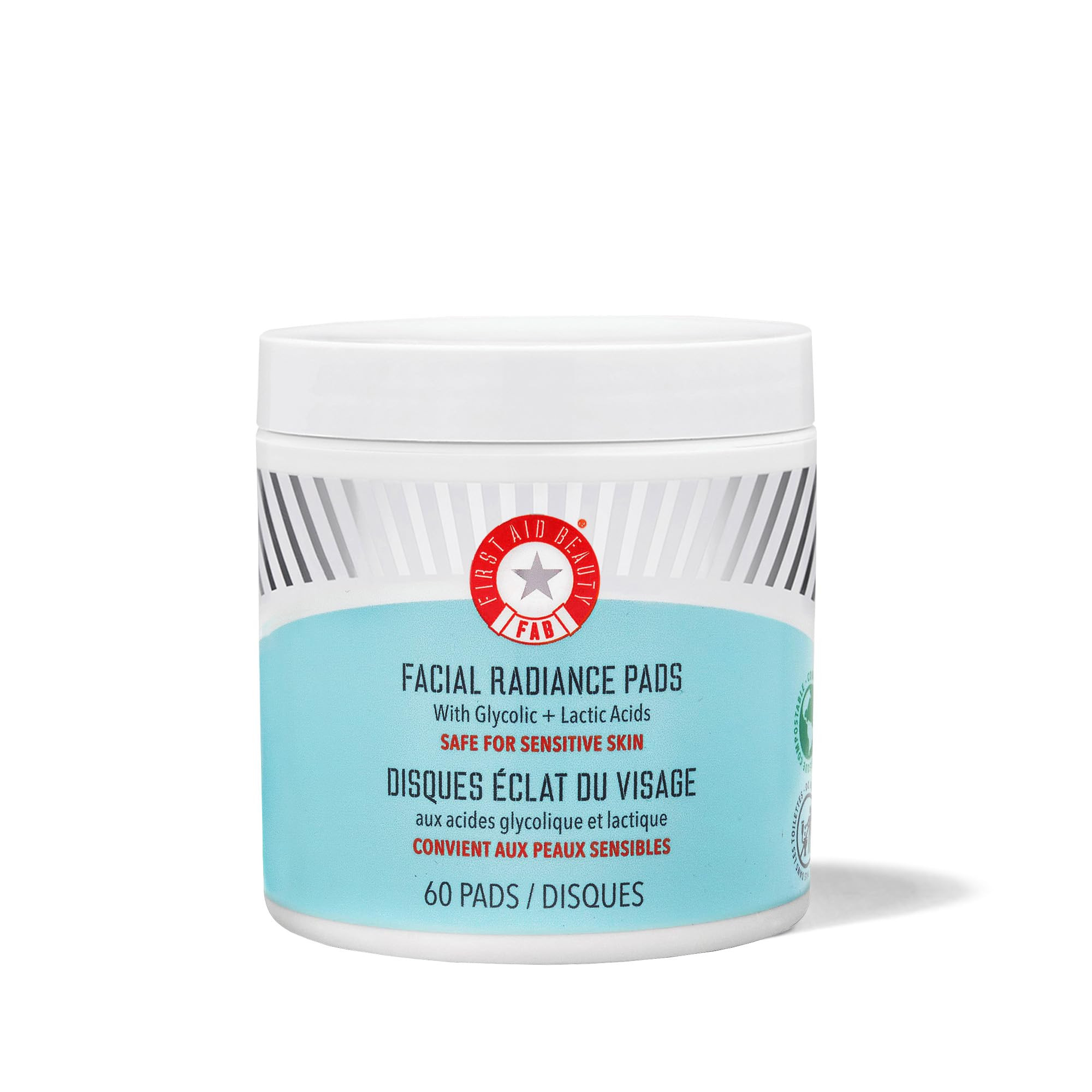 First Aid Beauty - Facial Radiance Pads with Glycolic & Lactic Acids, Daily Exfoliating pads with... | Amazon (US)