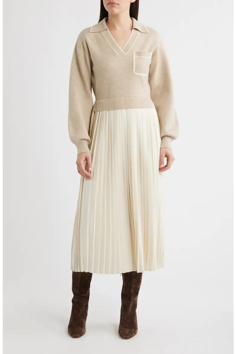 Long Sleeve Twofer Sweater Dress (Women) | Nordstrom | Nordstrom