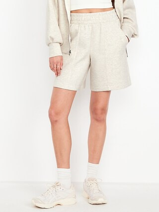 High-Waisted Bounce Fleece Shorts -- 8-inch inseam | Old Navy (US)