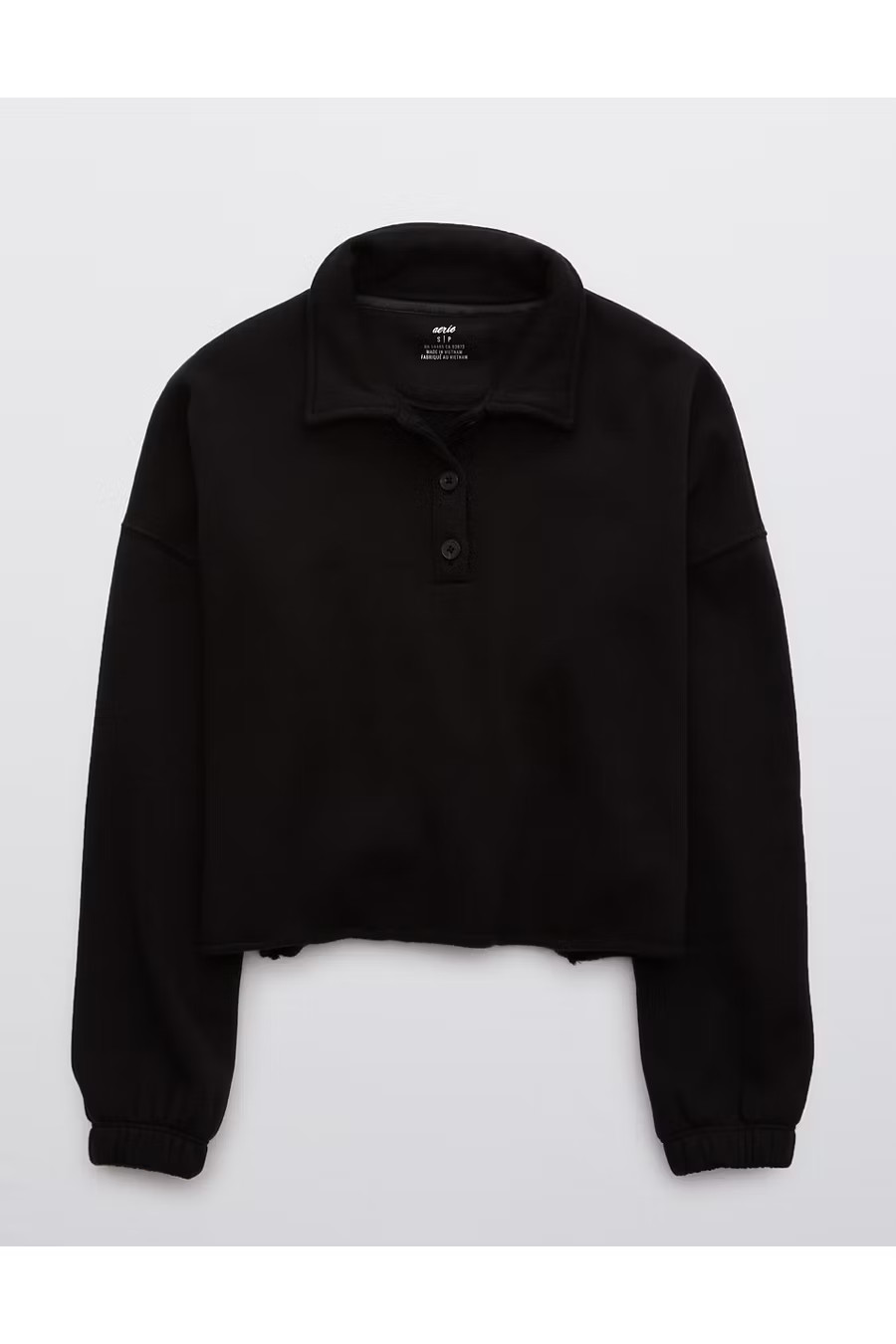 Aerie Fleece-Of-Mind Cropped Polo Sweatshirt | American Eagle Outfitters (US & CA)