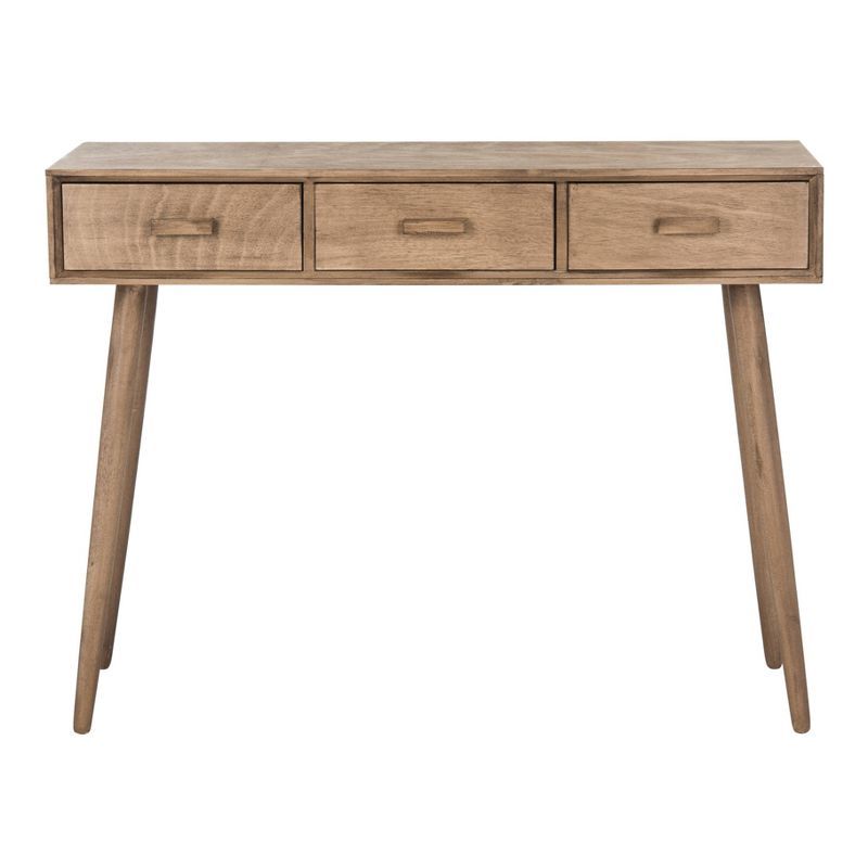 Albus 3 Drawer Console Table Chocolate - Safavieh | Target