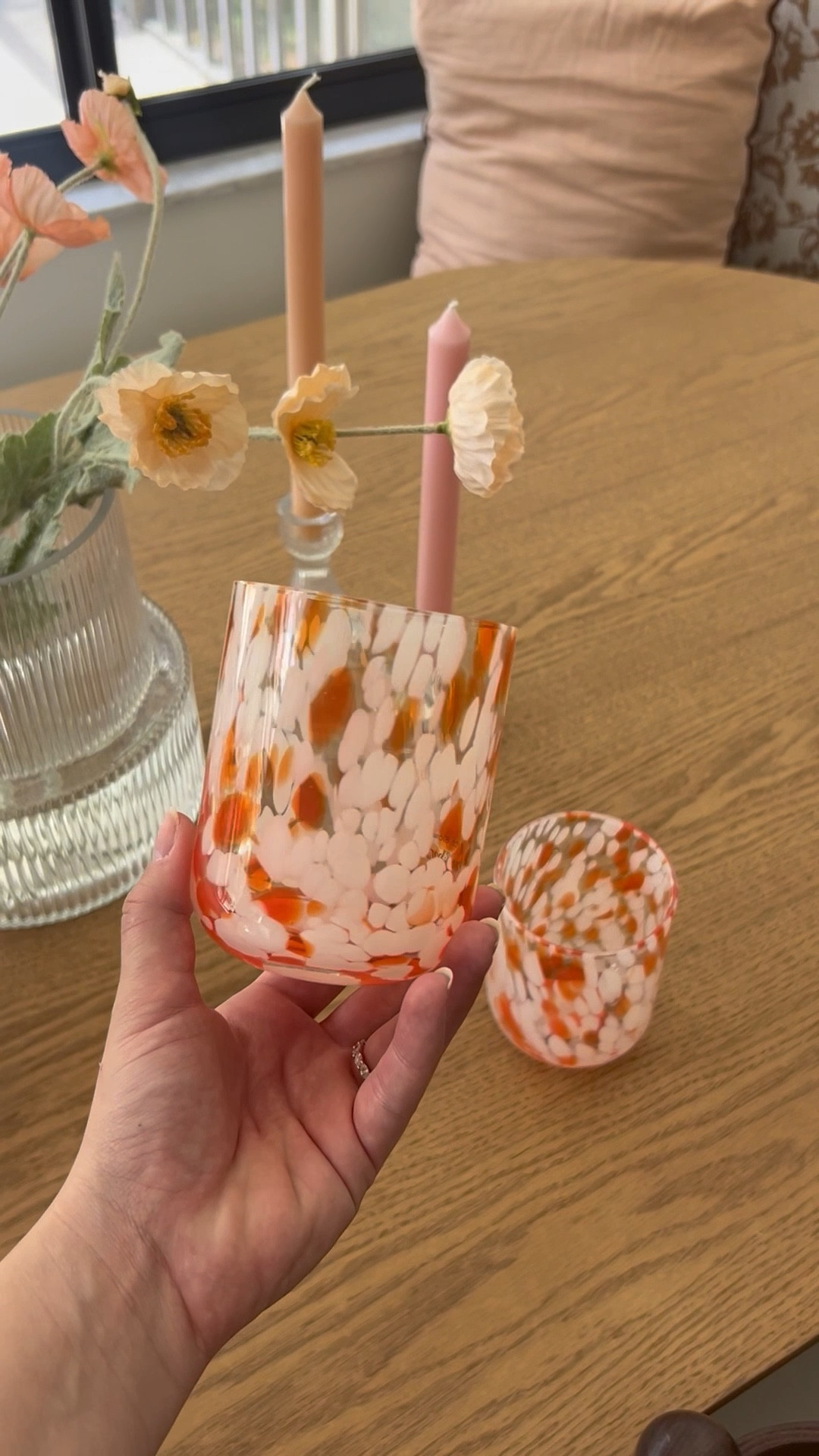 Hand blown glasses from target 🌸 

#LTKFindsUnder50 #LTKSeasonal #LTKHome