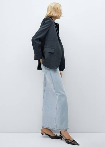 Slit denim skirt -  Women | Mango USA | MANGO (US)
