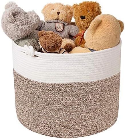 Goodpick Cotton Rope Basket with Handle for Baby Laundry Basket Toy Storage Blanket Storage Nurse... | Amazon (US)