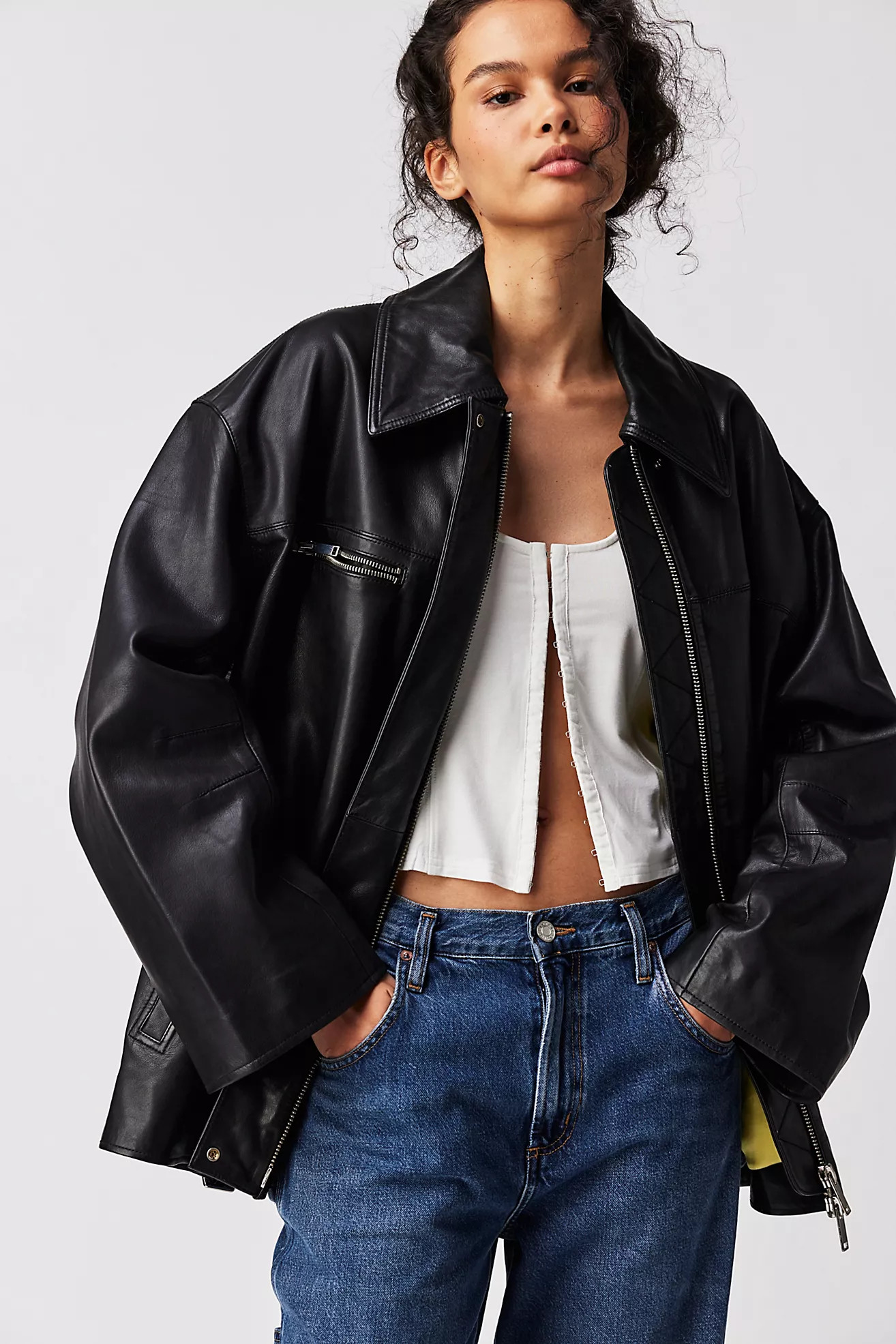 We The Free Oracle Leather Jacket | Free People (UK)