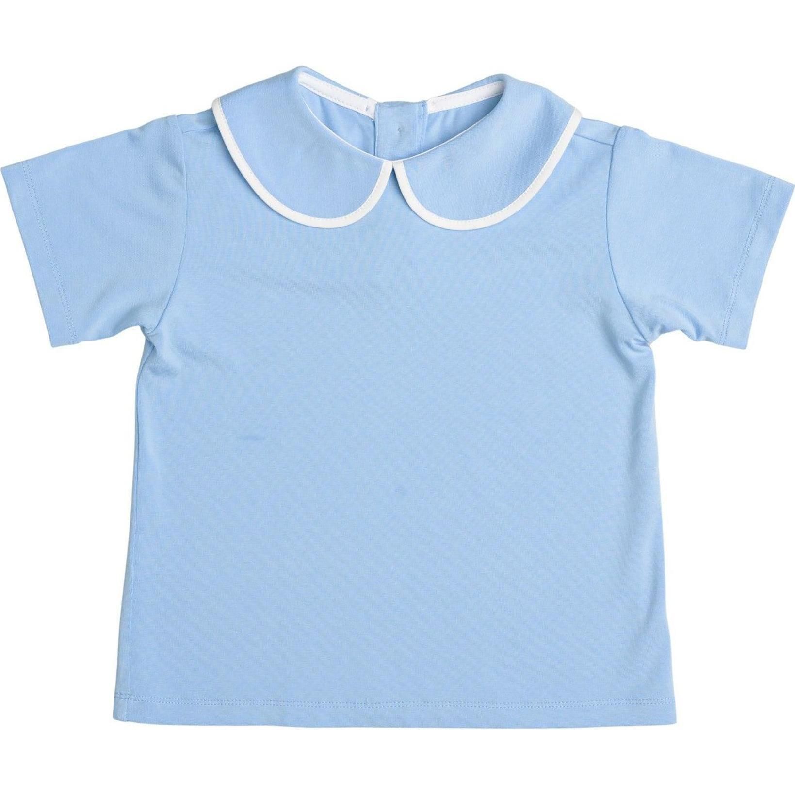 Teddy Peter Pan Collar Shirt, Block Island Blue | Maisonette