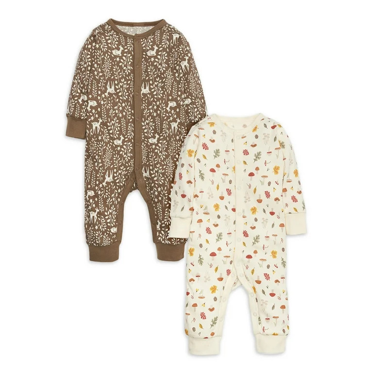 Modern Moments by Gerber Baby Girl Coveralls, 2-Pack, Sizes Newborn-24M | Walmart (US)