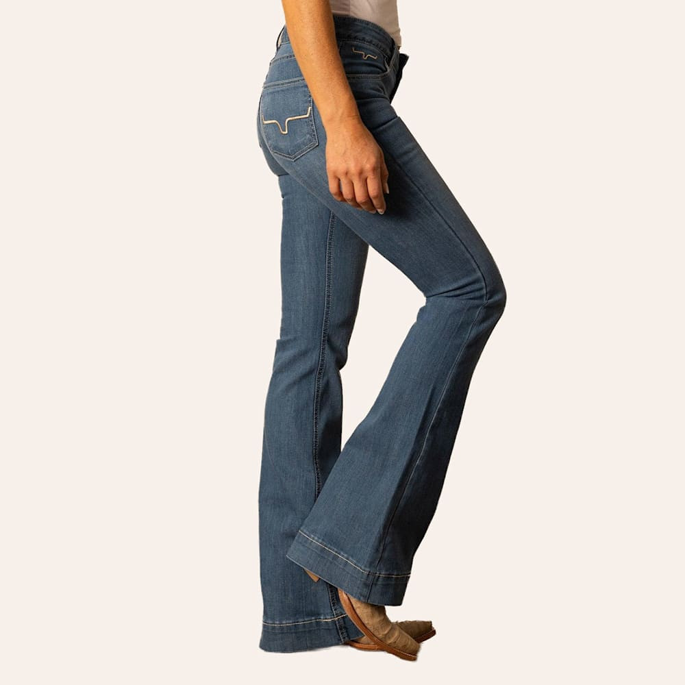 Kimes Ranch Women's Lola Soho Medium Wash Trouser Cut Flare Jeans | Cavender's