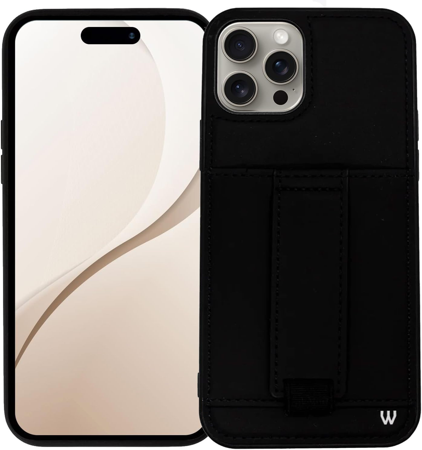 Walli Cases for iPhone 16 Pro Max Case Aesthetic Wallet Phone Case Card Holder, Securely Holds up to 2 Cards - Cute, Trendy Phone Cover for Women, fits iPhone 16 Pro Max with Kickstand & Finger Strap | Amazon (US)