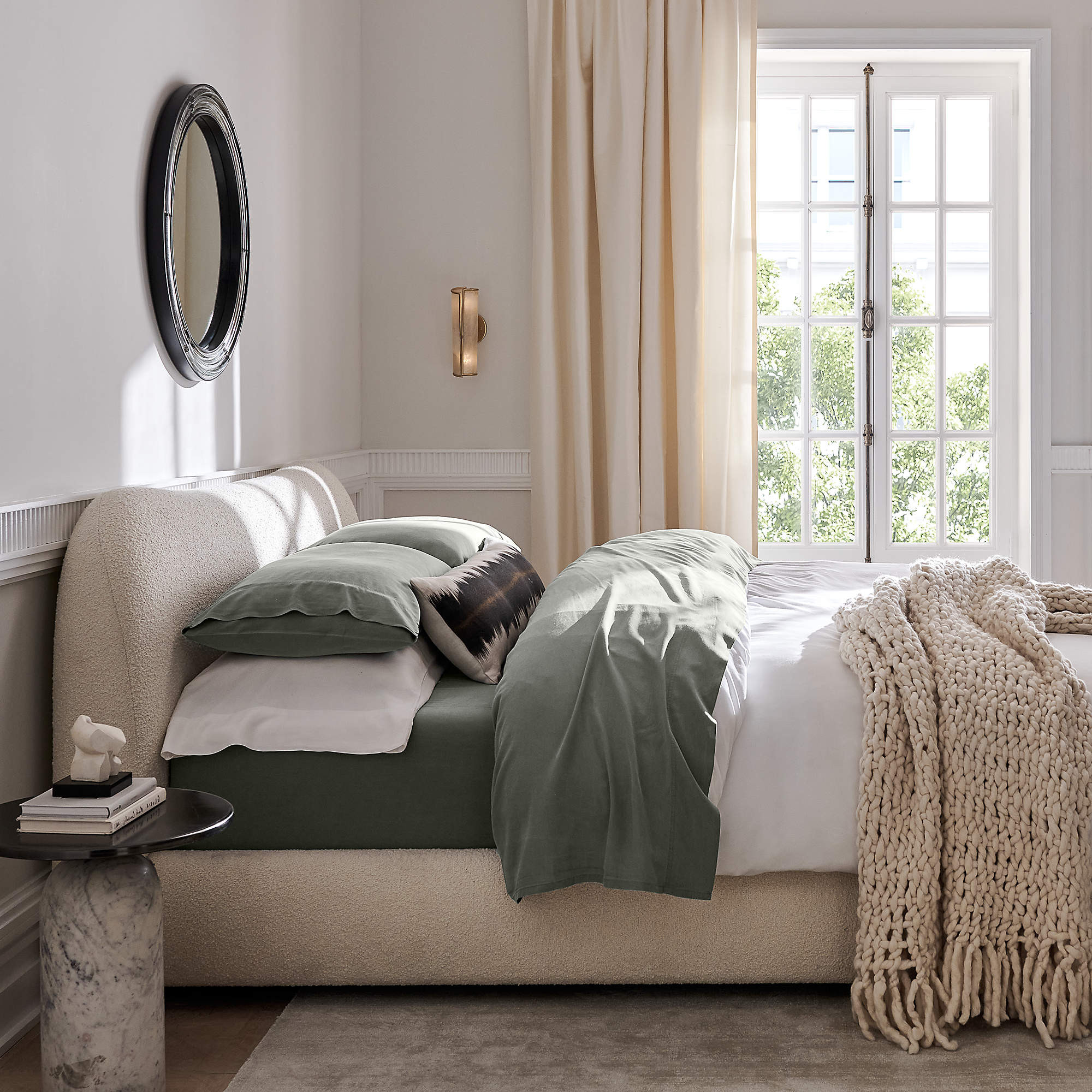 Martini Side Table with White Marble Base + Reviews | CB2 | CB2