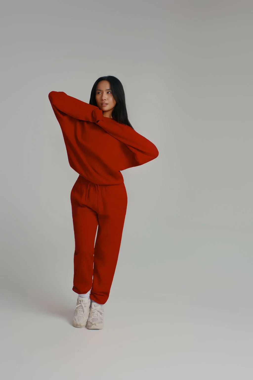 Threads Crew Pullover - Lipstick Red | Buffbunny Collection