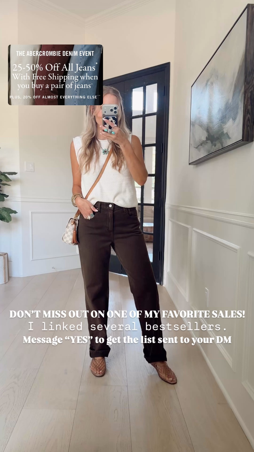🤍 Abercrombie denim sale is here! DON’T MISS OUT ON ONE OF MY FAVORITE SALES😍 I linked several bestsellers.

I wear my tts (27) in their jeans.

5’5” // 120 ish lbs