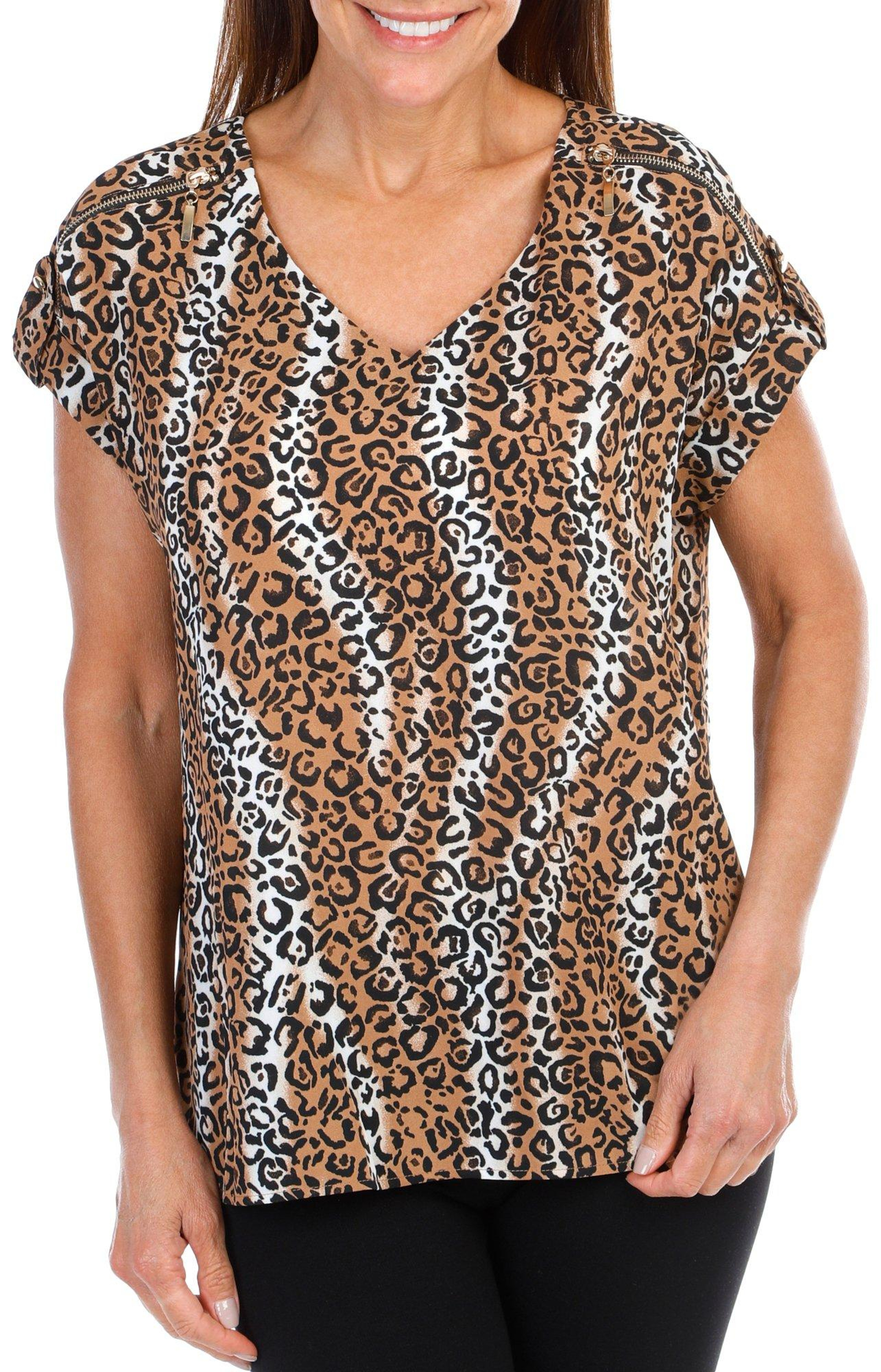 Women's Animal Print Short Sleeve Blouse | bealls