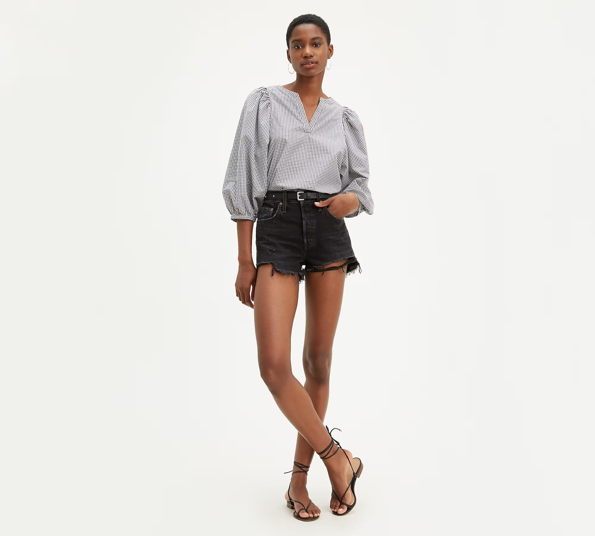 501® High Rise Women's Shorts - Black | Levi's® US | LEVI'S (US)