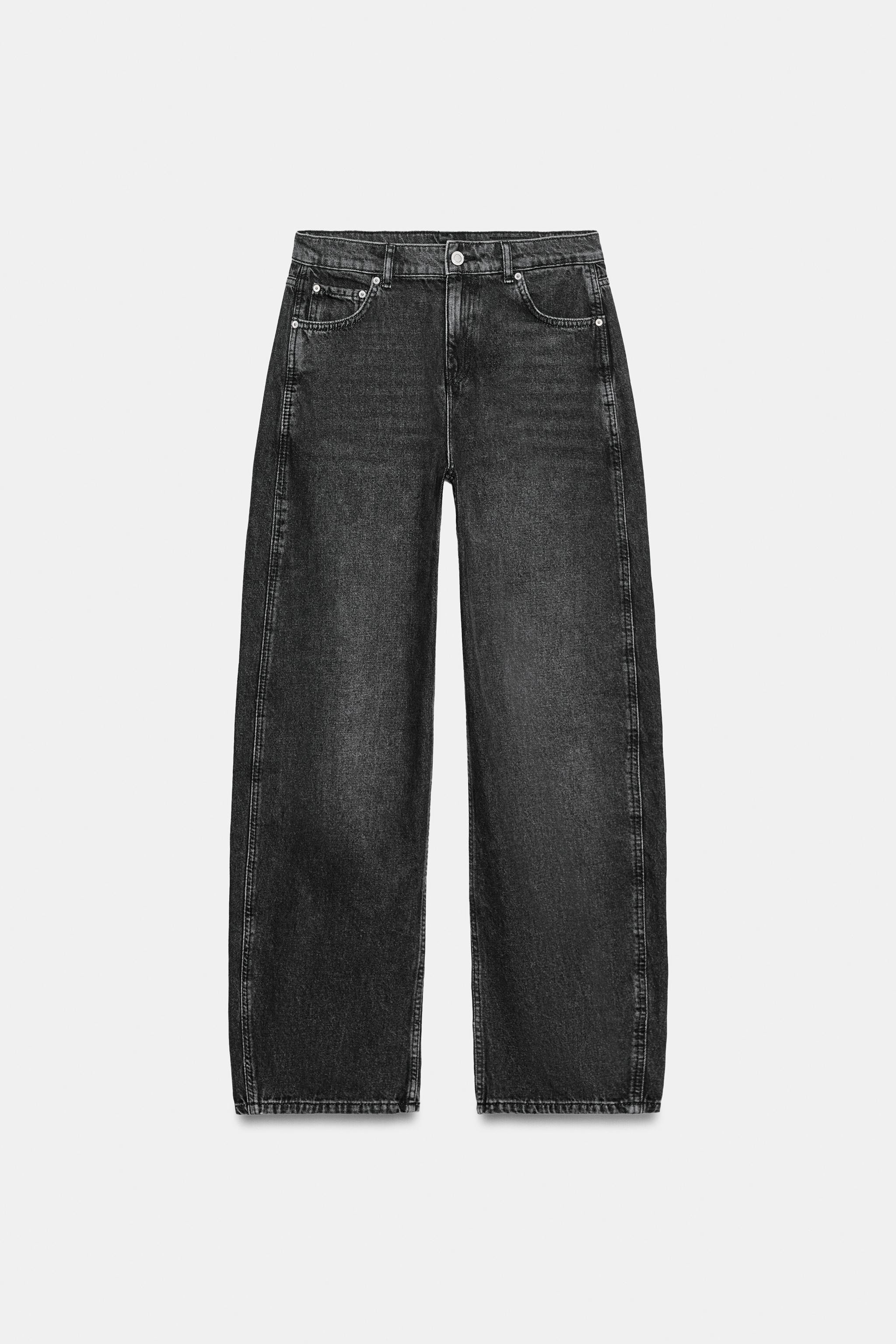ZW COLLECTION CURVED STRAIGHT LOW-RISE JEANS | Zara US