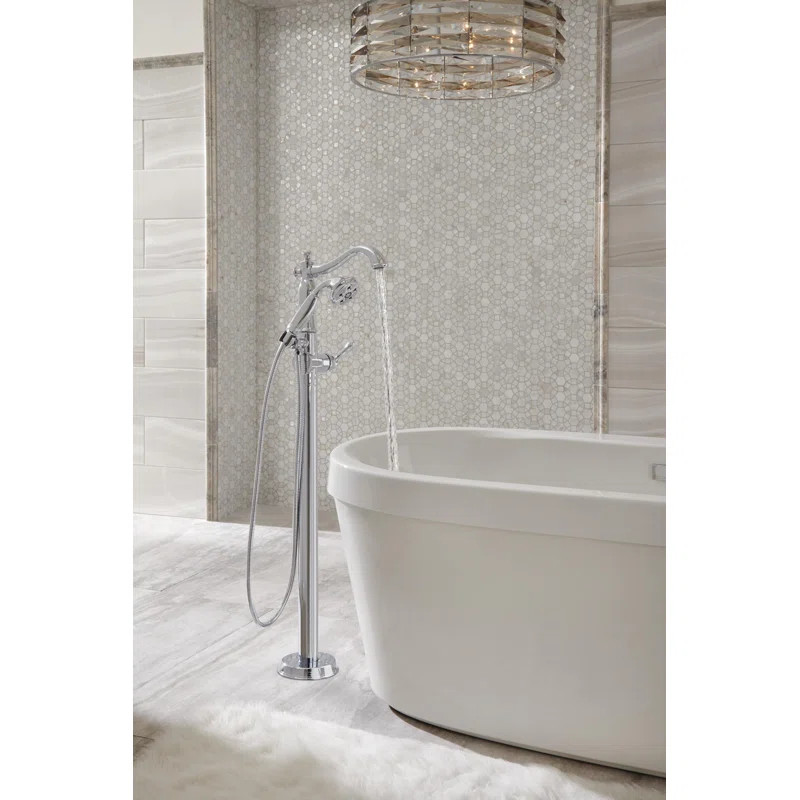 T4797-FL-LHP Cassidy™ Floor Mounted Clawfoot Tub Faucet Trim | Wayfair North America