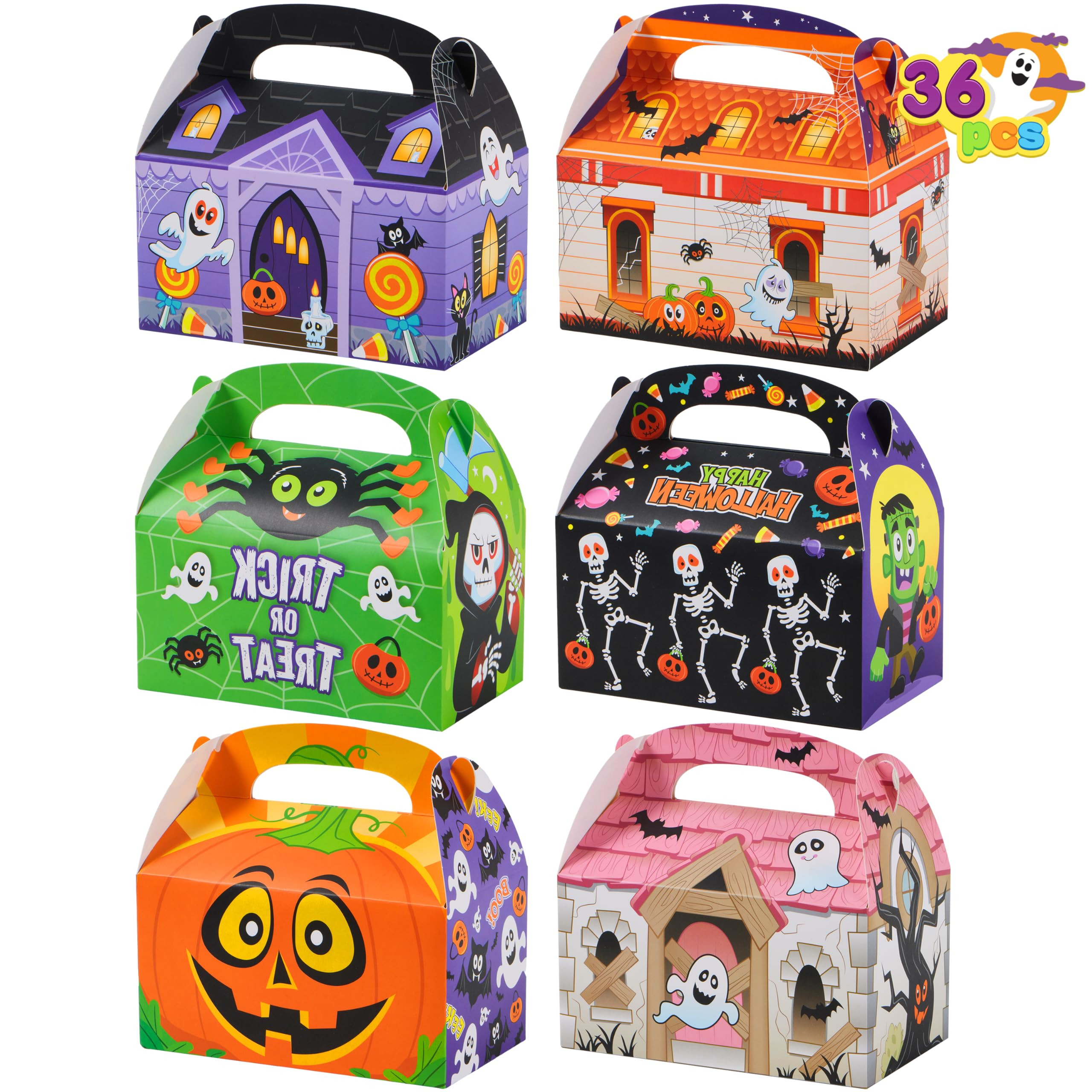 JOYIN 36 PCS Halloween Treat Boxes Candy Boxes Trick or Treat Cardboard Cookies Goodie Bags for K... | Amazon (US)