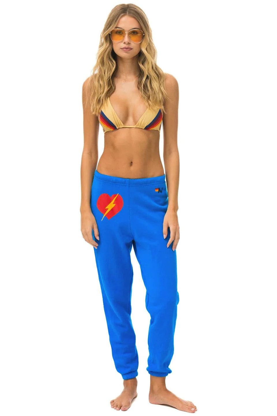 BOLT HEART SWEATPANTS - ADVENTURE BLUE | Aviator Nation