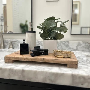 Countertop tray, rustic trivet riser, plant stand, kitchen decor stand, bathroom counter tray | Etsy (US)