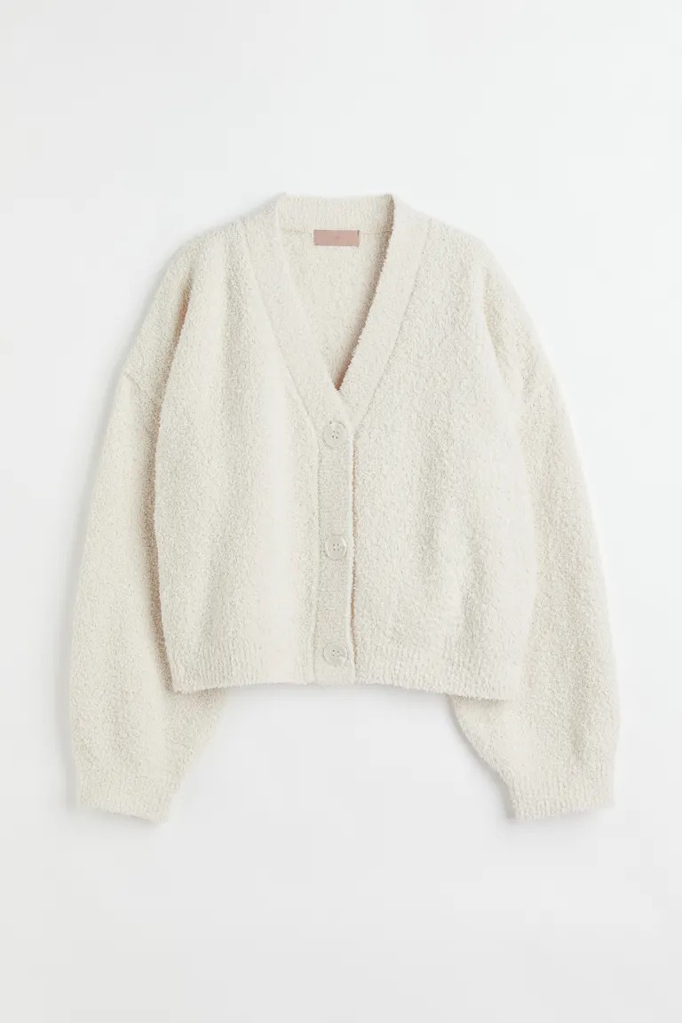 Boxy Teddy Bear Cardigan | H&M (US + CA)