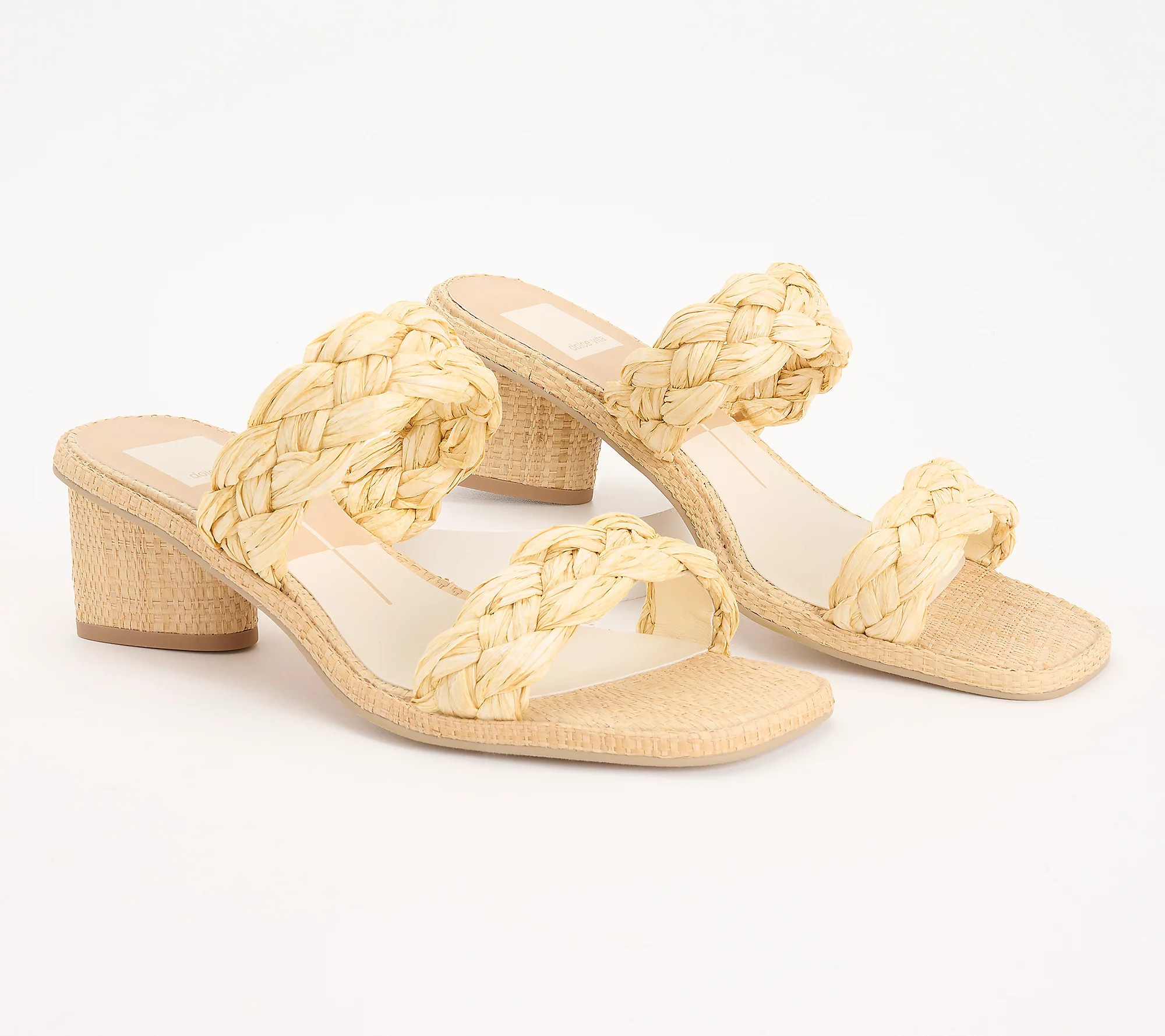 As Is Dolce Vita Braided Mid Heeled Sandals - Ronin | QVC