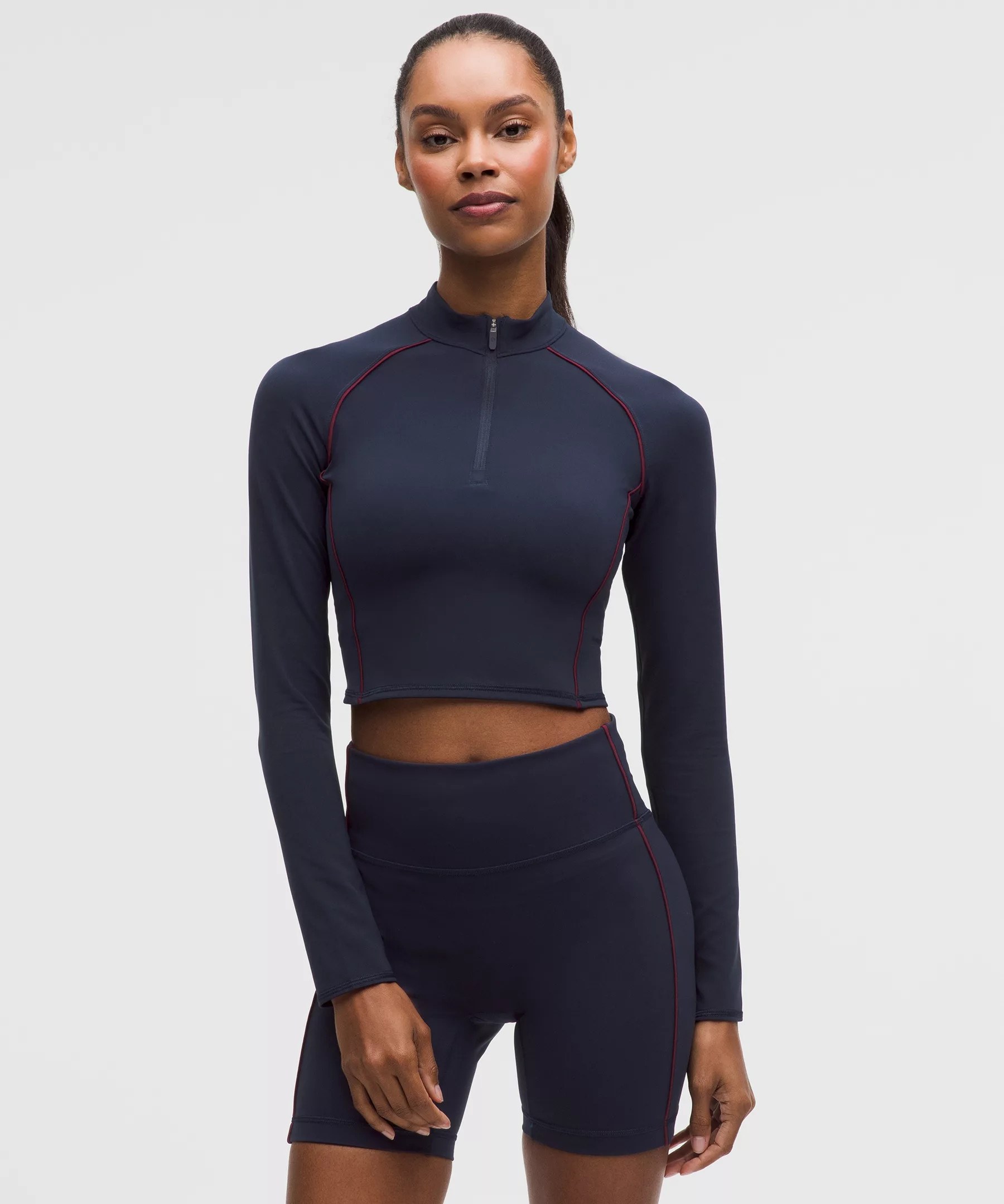 Wunder Train Cropped Long-Sleeve Half Zip | Lululemon (US)