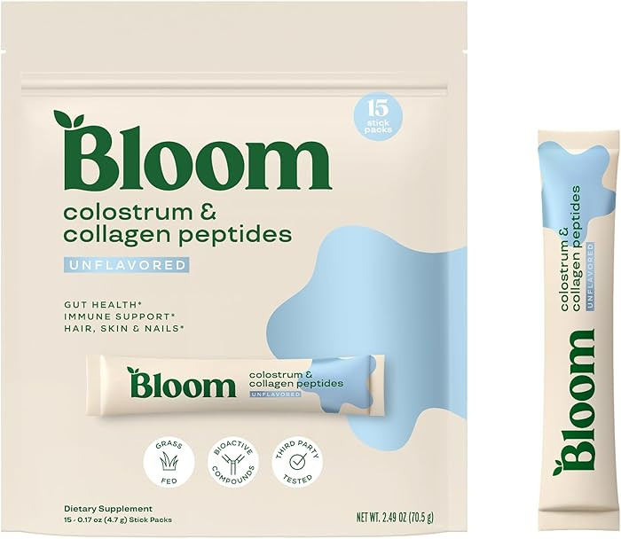 Bloom Nutrition Bovine Colostrum Powder Packet, Gut Health, Immune Support, Hair Growth & Beauty ... | Amazon (US)