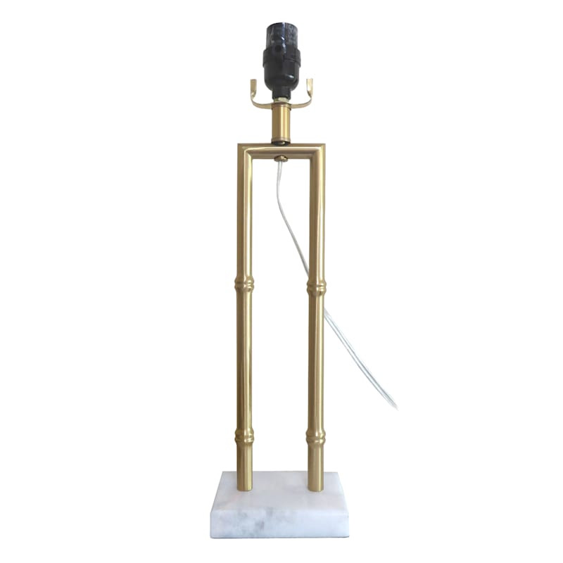 Grace Mitchell Gold Bamboo with Marbled Base Table Lamp, 19" | At Home