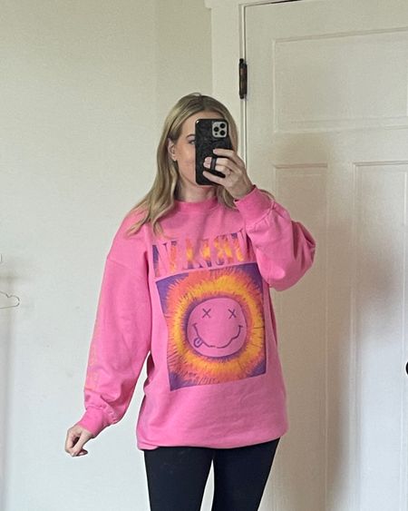 Nirvana smiley sweater! The perfect pink sweater for spring. In stock in all sizes - size down a size it runs large!
, 
, 
,
Spring sweaters - H&M sweater - H&M new arrivals - spring trends 


#LTKstyletip #LTKunder50 #LTKSeasonal