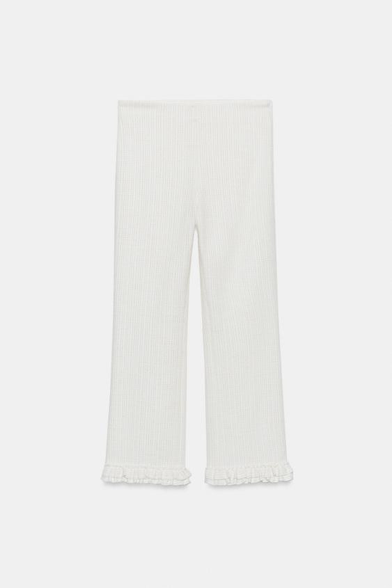 MINI FLARE RUFFLED PANTS | Zara US