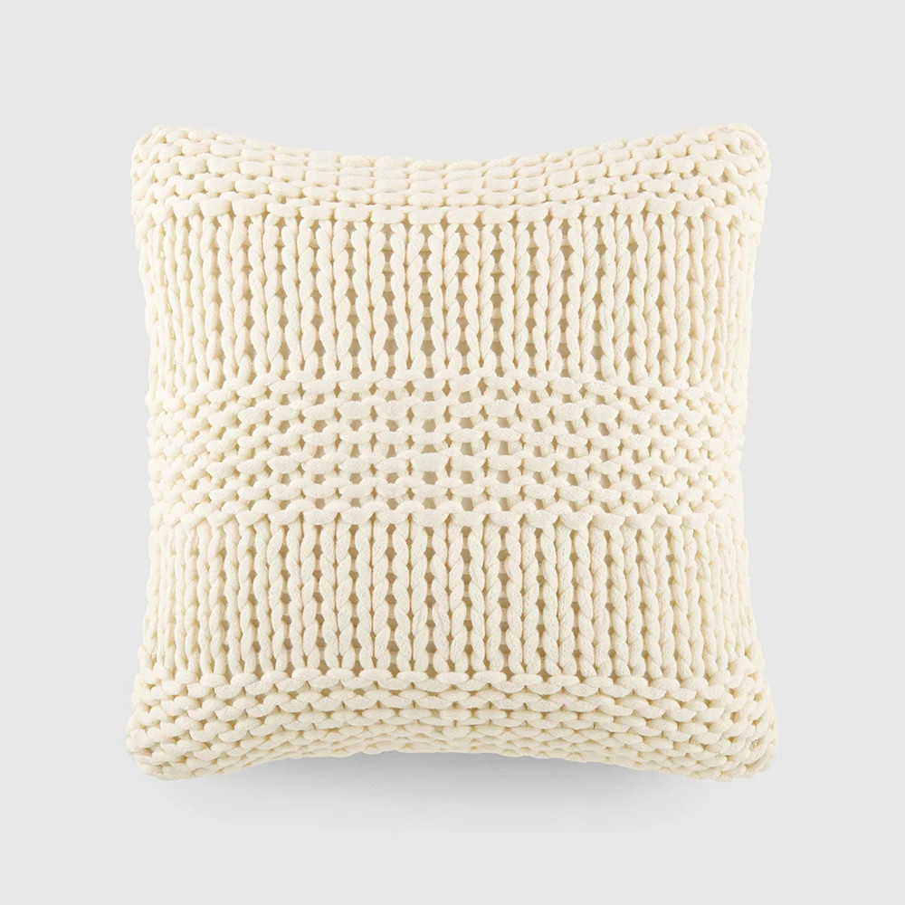Chunky Knit Stitch Throw Pillow | Linens and Hutch