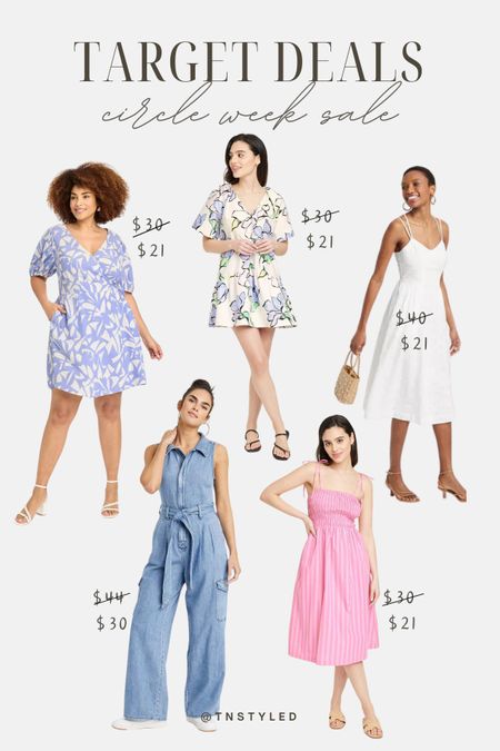 @target circle week sale // target deals on dresses, dress sale, floral dress, mini dress, sun dress, denim jumpsuit, white dress

#LTKxTarget #LTKsalealert #LTKSeasonal