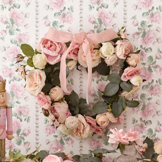 LoveShackFancy Heart Floral Wreath | Pottery Barn Teen