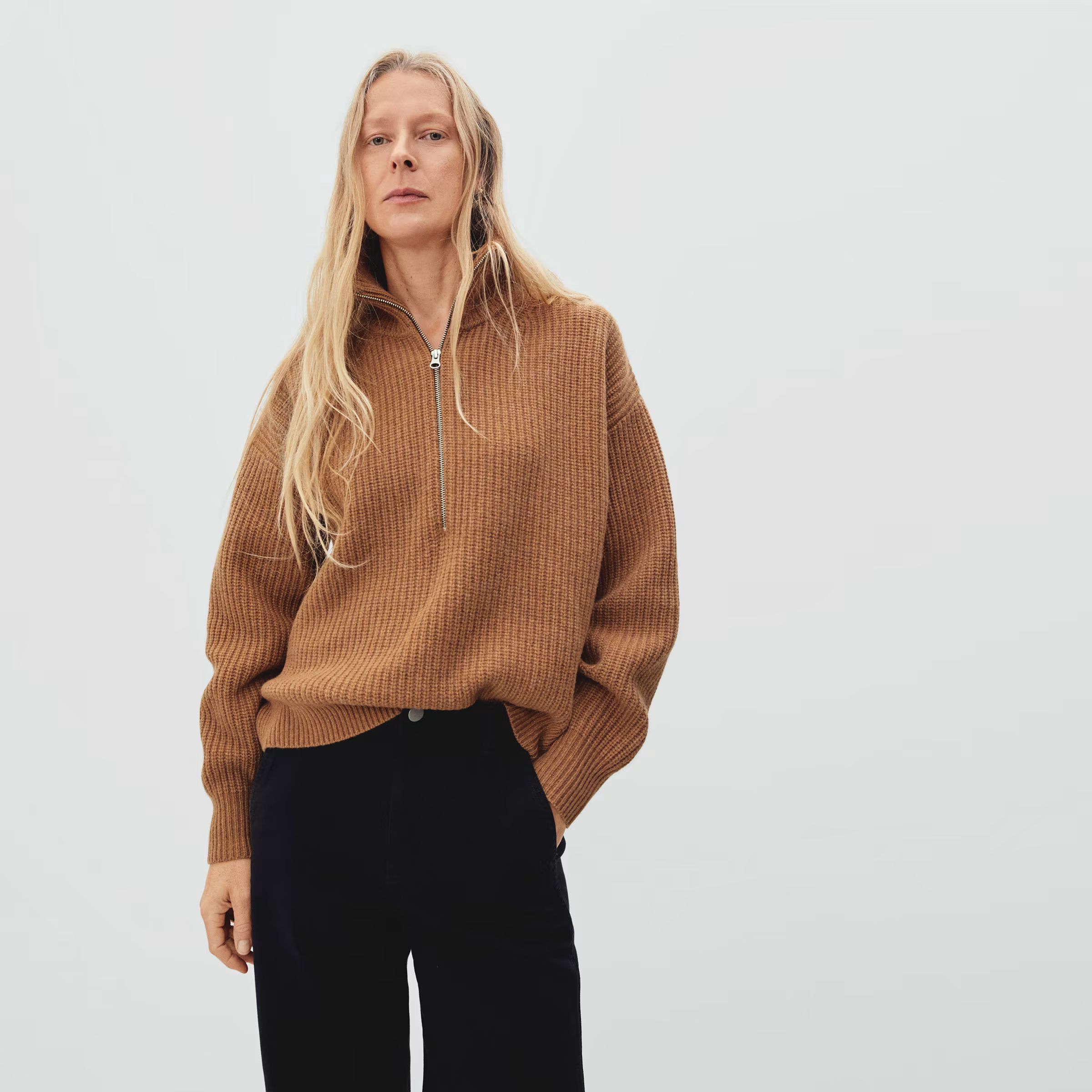 The Felted Merino Half-Zip Sweater | Everlane