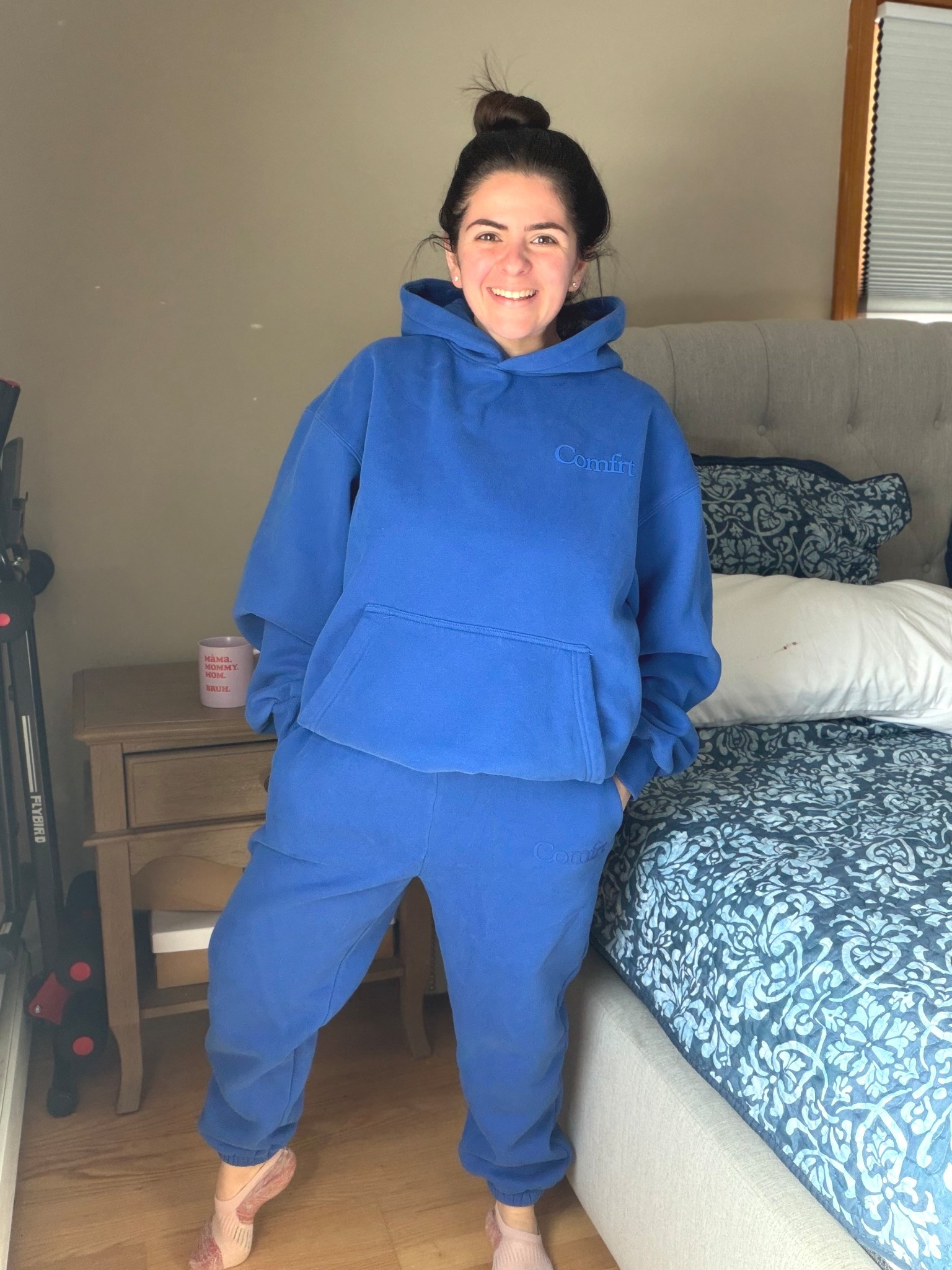  SATURDAY SWEATSUIT💙 this cobalt blue is everything from Comfrt! I am wearing the minimalist hoodie (M) & kids minimalist sweatpants (XL)! I am 4’10” 135lbs 

#LTKgrwm #LTKootd #LTKActive