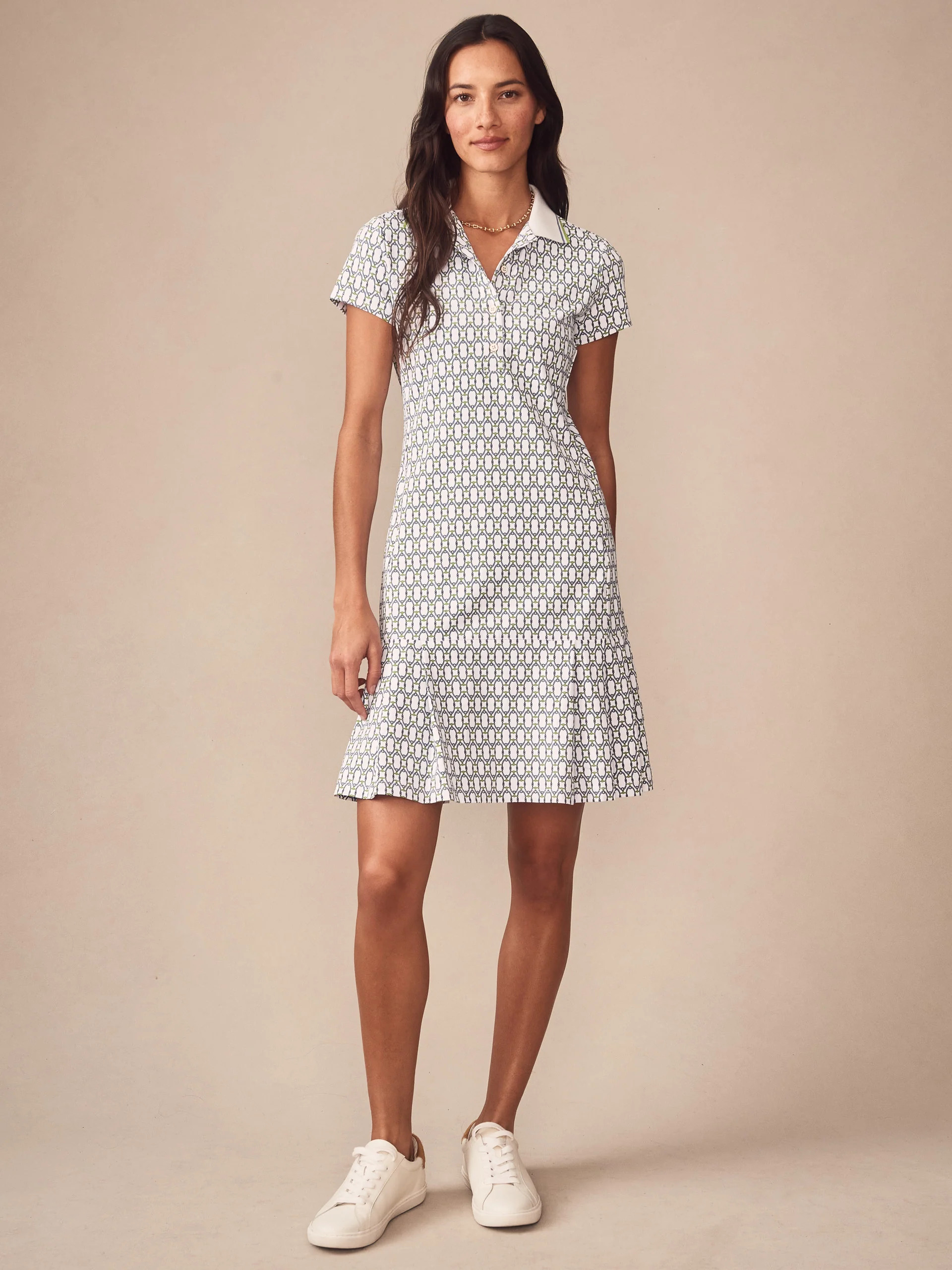 White/Blue/Green Signet Lock Dorte Dress | Women's Dresses | J.McLaughlin | J.McLaughlin