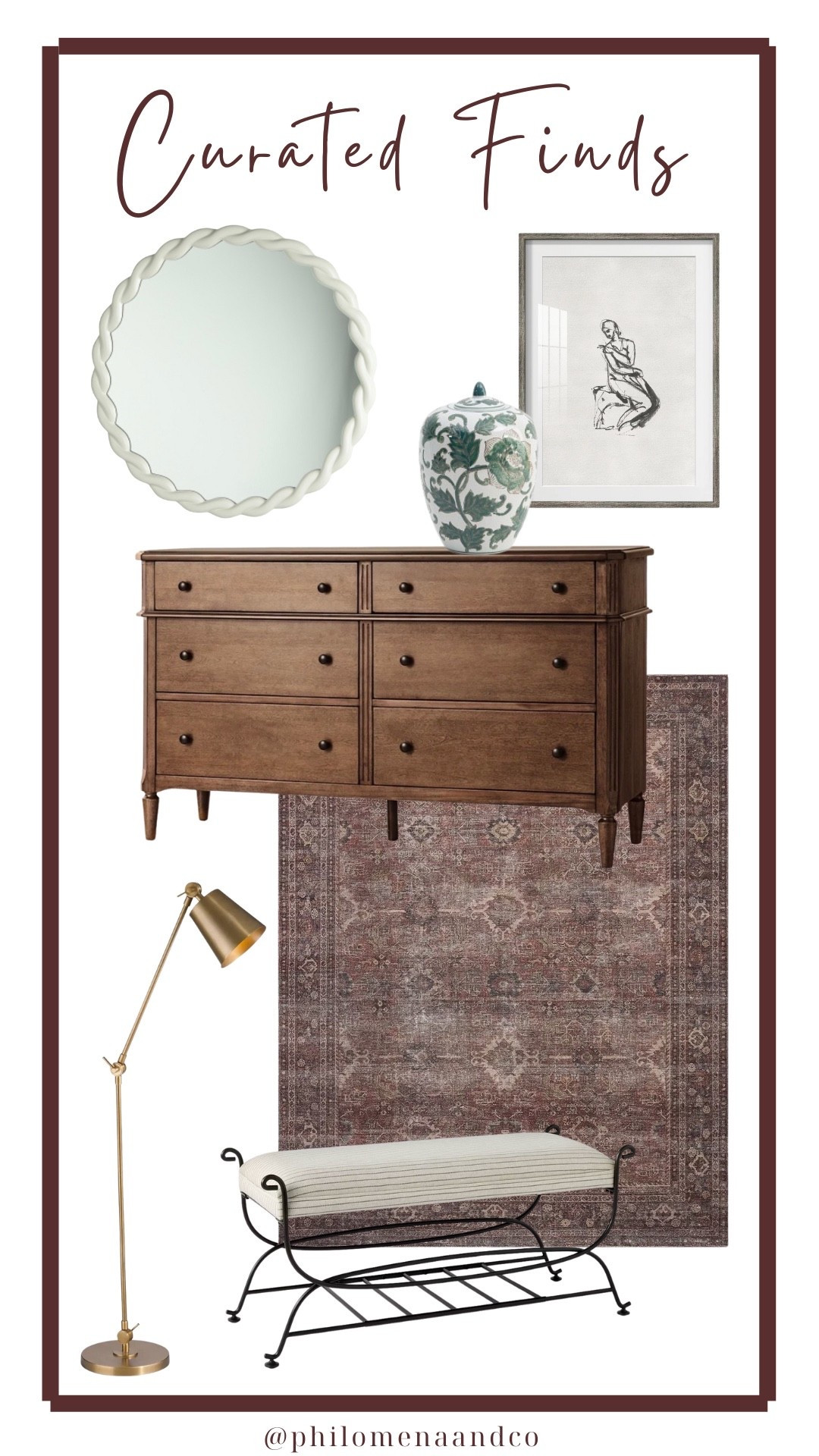 Curated finds for you this week 🤍✨

Dresser, Art, wall art, area rug, dark rug, rug, floor lamp, mirror, round mirror, chinoiserie, chinoiserie jar, home refresh, home decor, bedroom furniture, bedroom refresh, bench, Target, Wayfair, moody bedroom, guest bedroomm

#LTKHome #LTKFindsUnder100