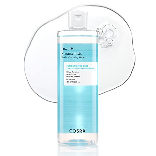 COSRX Low pH Niacinamide Micellar Cleansing Water Daily Mild Facial Cleansing Wash for Sensitive Skin, Sebum control, Korean Skin Care (13.52fl.oz/400ml) | Amazon (US)