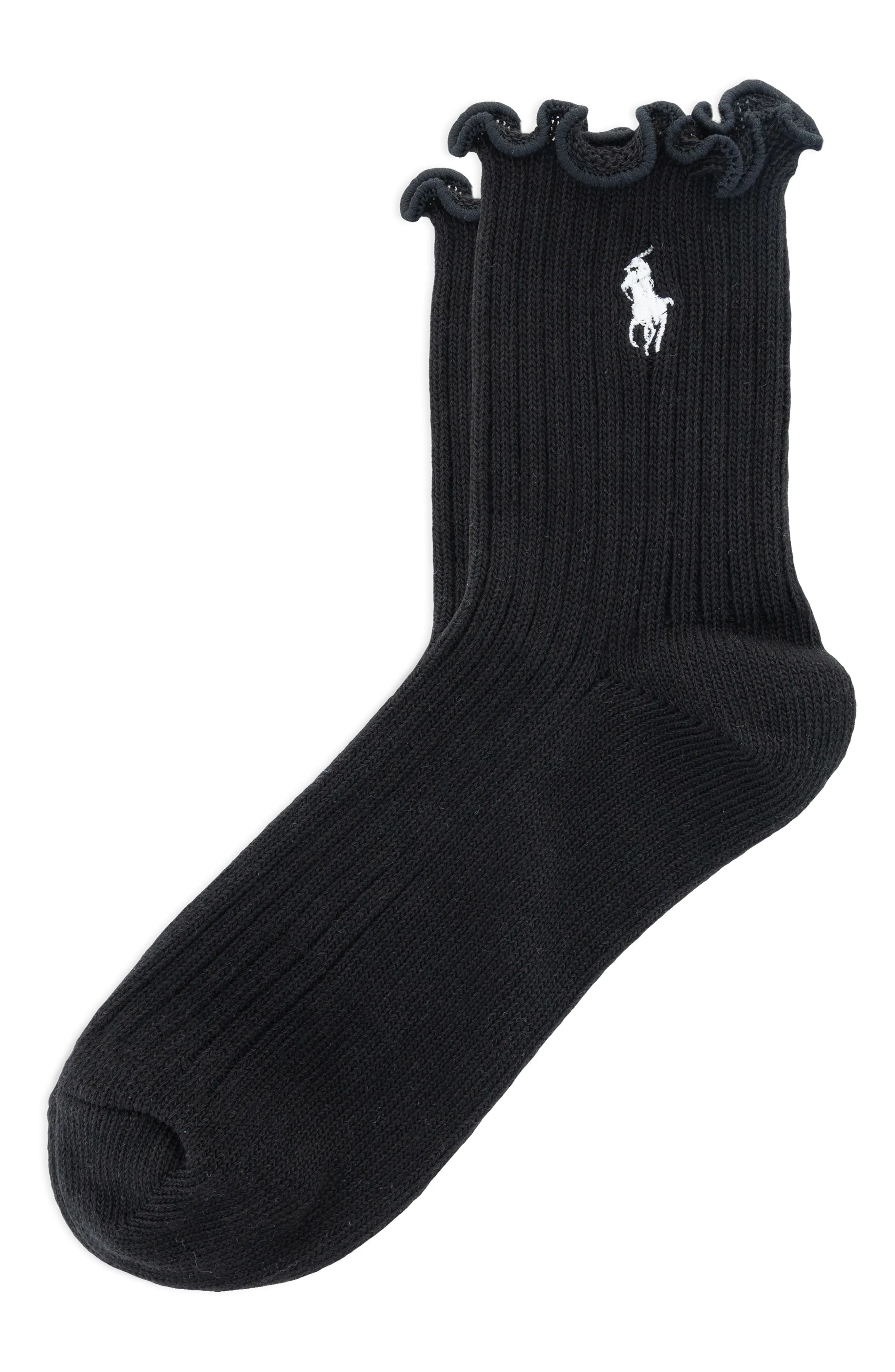 Polo Ralph Lauren Lettuce Edge Ankle Socks (Women) | Nordstrom | Nordstrom
