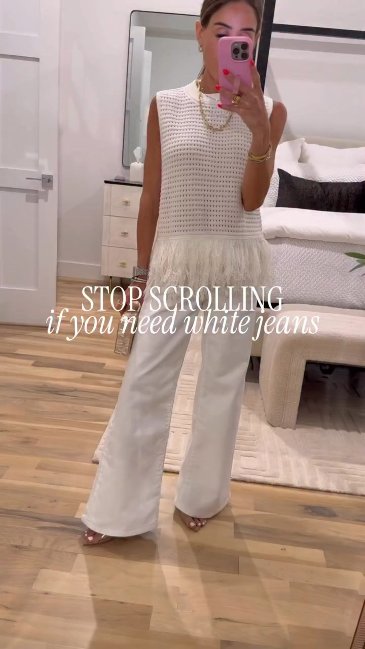 If you’ve been on the hunt for white jeans, these are IT! They have the perfect amount of stretch + come in petite sizing! Love how white jeans make every outfit look pulled together!

I’m 5’1 and wearing size 24 short. No hemming required! 

#howtostyle #whitejeans #neutralstyle #wardrobestaples #levisjeans 
white jeans outfit, white denim jeans, high waisted white jeans, straight leg white jeans, wide leg white jeans, petite white jeans, flattering white jeans, non see through white jeans, best white jeans for women, affordable white jeans, amazon white jeans, Levi’s jeans

#LTKSaleAlert #LTKSeasonal #LTKPetite