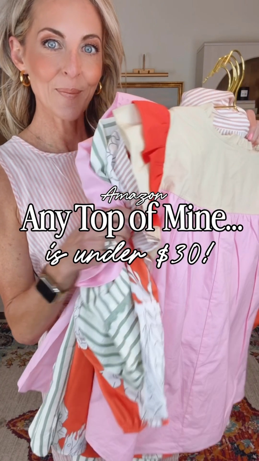 Any top of mine… is under $30 🤍 and these Amazon spring finds are too good to miss. From feminine details to fun pops of color, each one is an easy throw-on-and-go piece you can pair with white denim, your favorite jeans, or dress up for spring events. They all come in multiple color options so you can switch it, change it, and rearrange all season long. Wearing a size small in all.

Comment AMAZON and I’ll send you all the links.