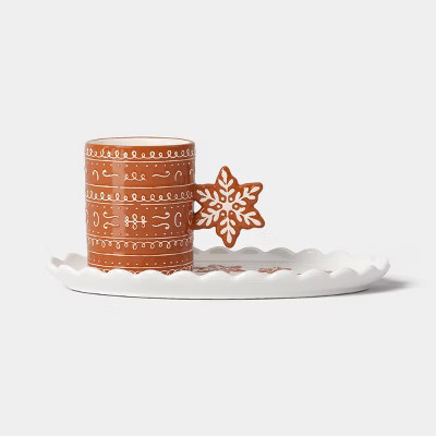 Christmas Cookies for Santa Stoneware Serving Platter with Mug Set - Wondershop™ | Target