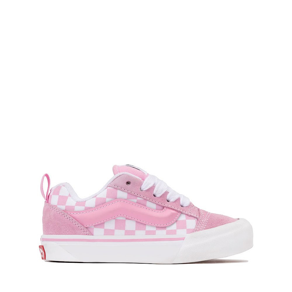 Vans Knu Skool Checkerboard Skate Shoe - Little Kid - Pink / White | Journeys