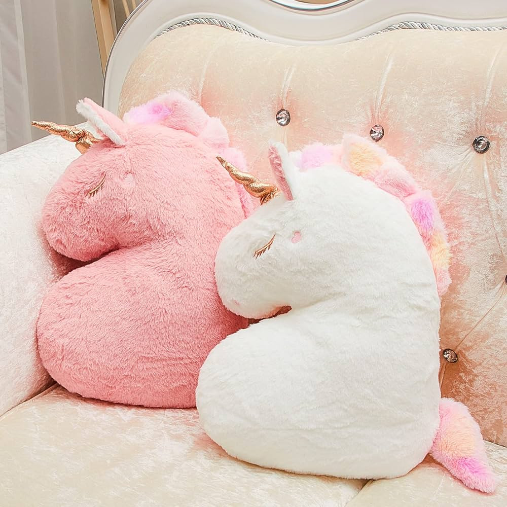 2 Pcs Decorative Unicorn Pillows for Girls Bedroom Large Soft Plush Stuffed Animal Pillows Unicor... | Amazon (US)