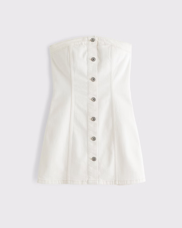 The A&F Mara Strapless Denim Mini Dress | Abercrombie & Fitch (US)