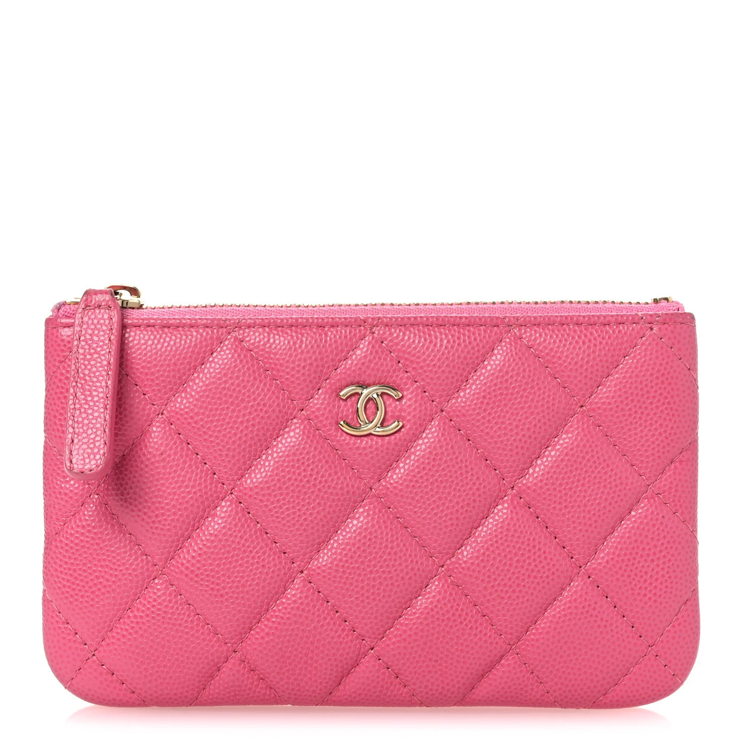 Caviar Quilted Small Cosmetic Case Pink | FASHIONPHILE (US)